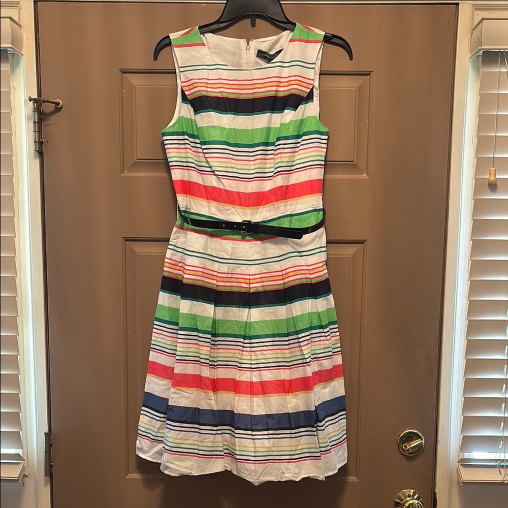 NWT Tommy Hilfiger Sleeveless Fit and Flare Striped Dress size 6